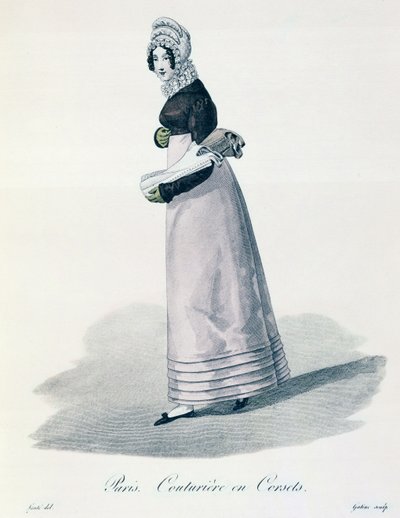 Pariisilainen korsetinvalmistaja, n. 1830 tekijältä Louis-Marie Lante